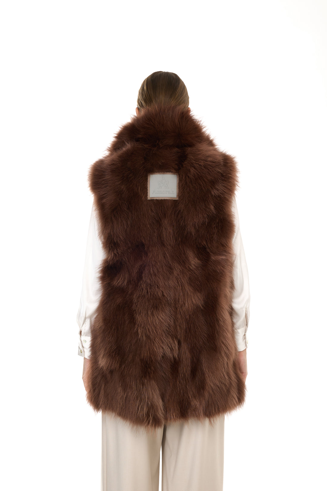 X-Long Elegant Long Parka Brown Raccoon