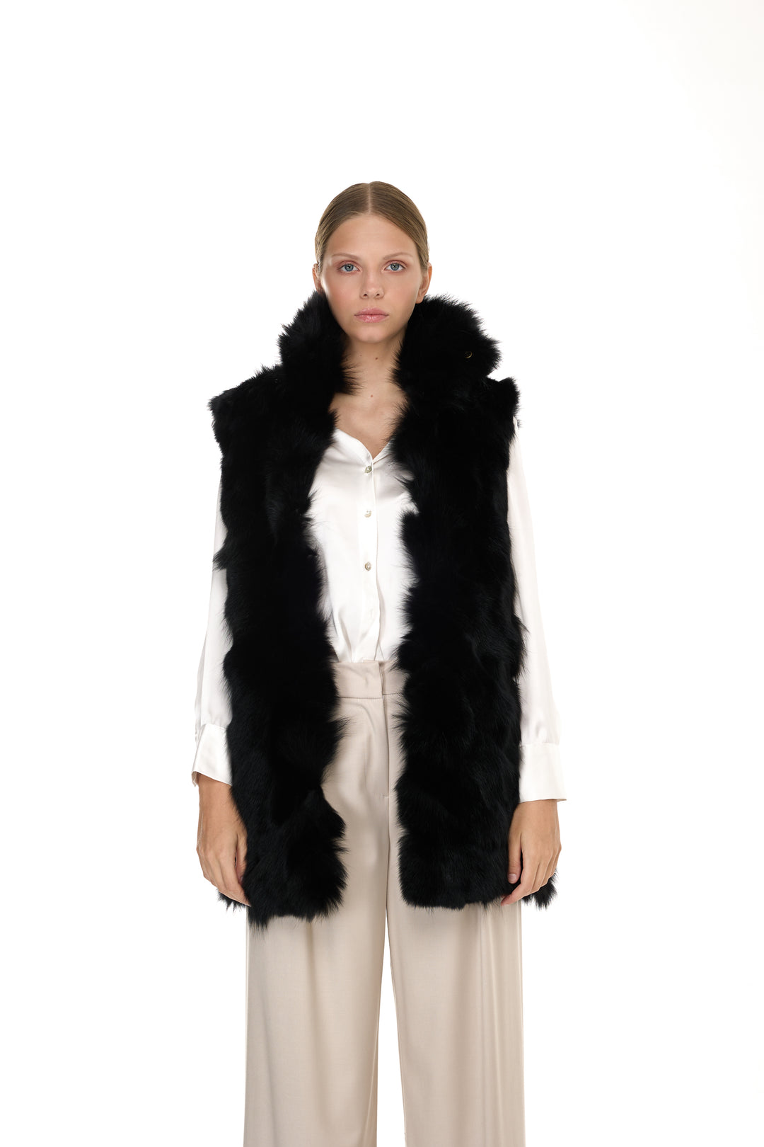 X-Long Elegant Long Parka Black Coyote