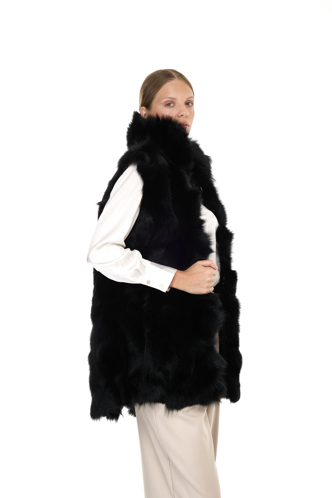 X-Long Elegant Long Parka Black Coyote