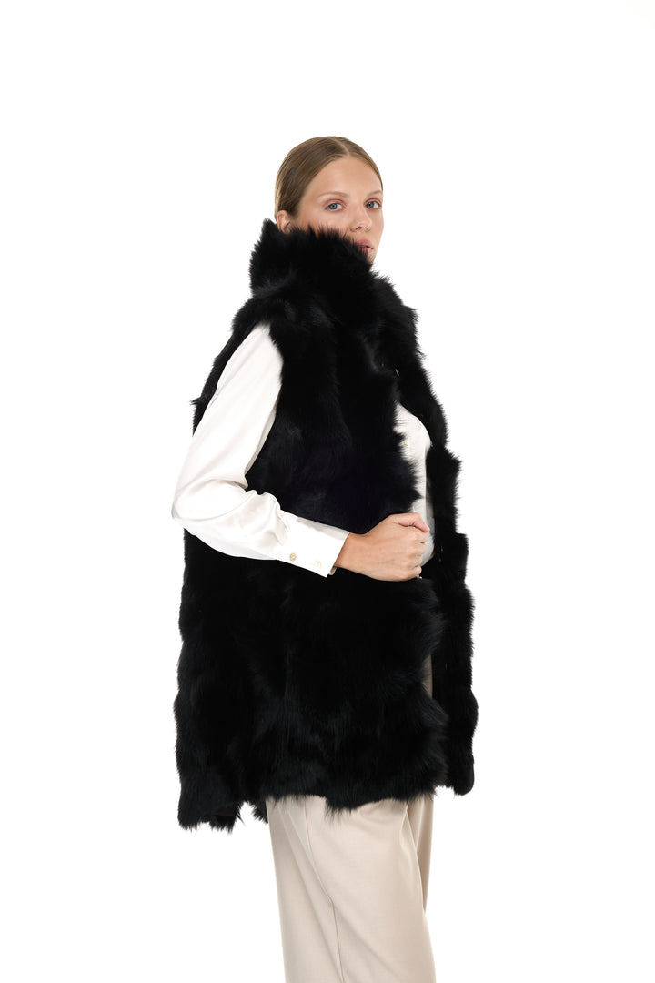 X-Long Elegant Long Parka Black Coyote