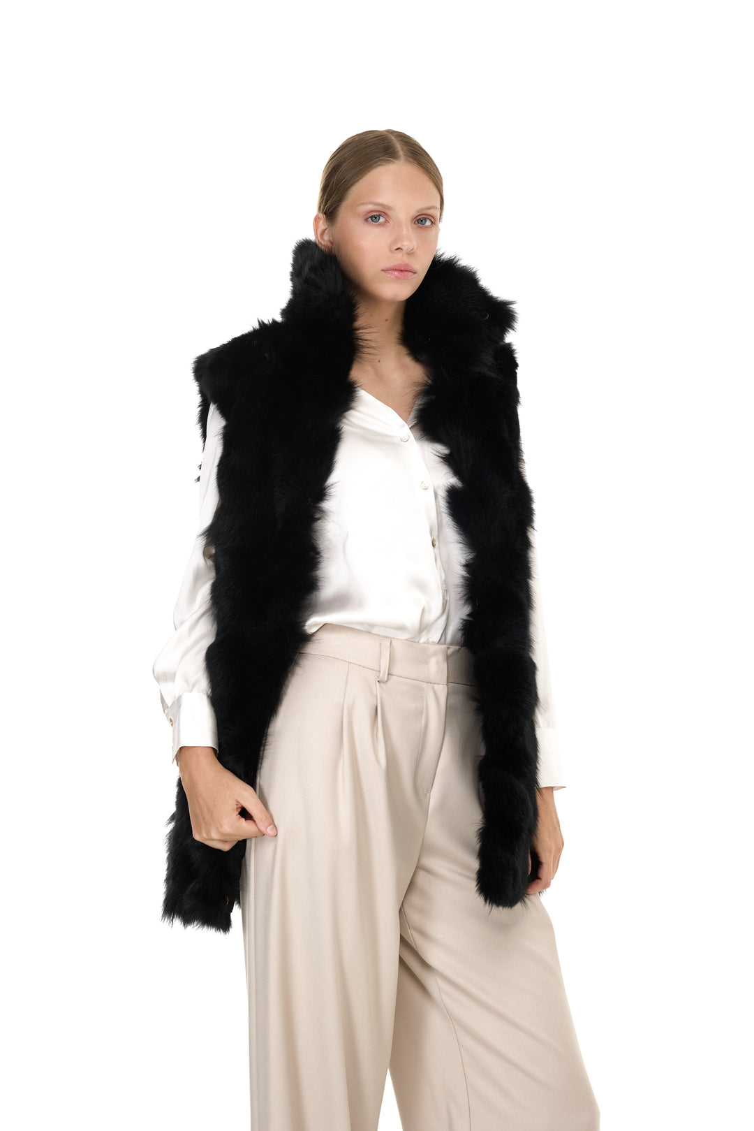 X-Long Elegant Long Parka Black Coyote
