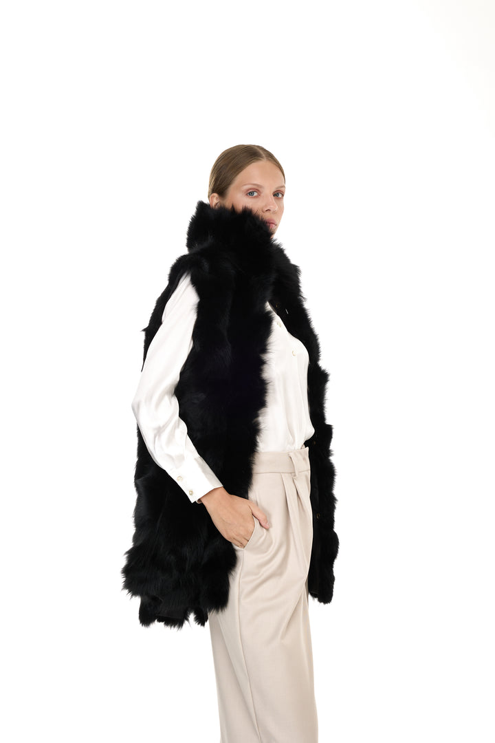 X-Long Elegant Long Parka Black Coyote