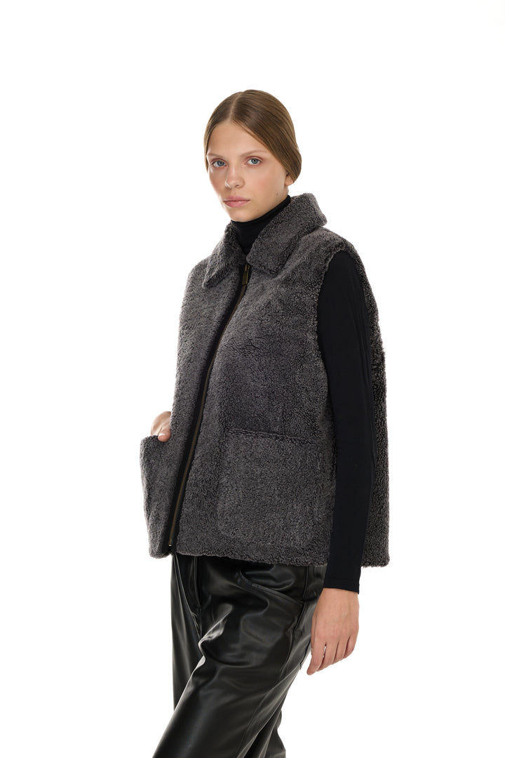 GREY Merino Lamb Vest