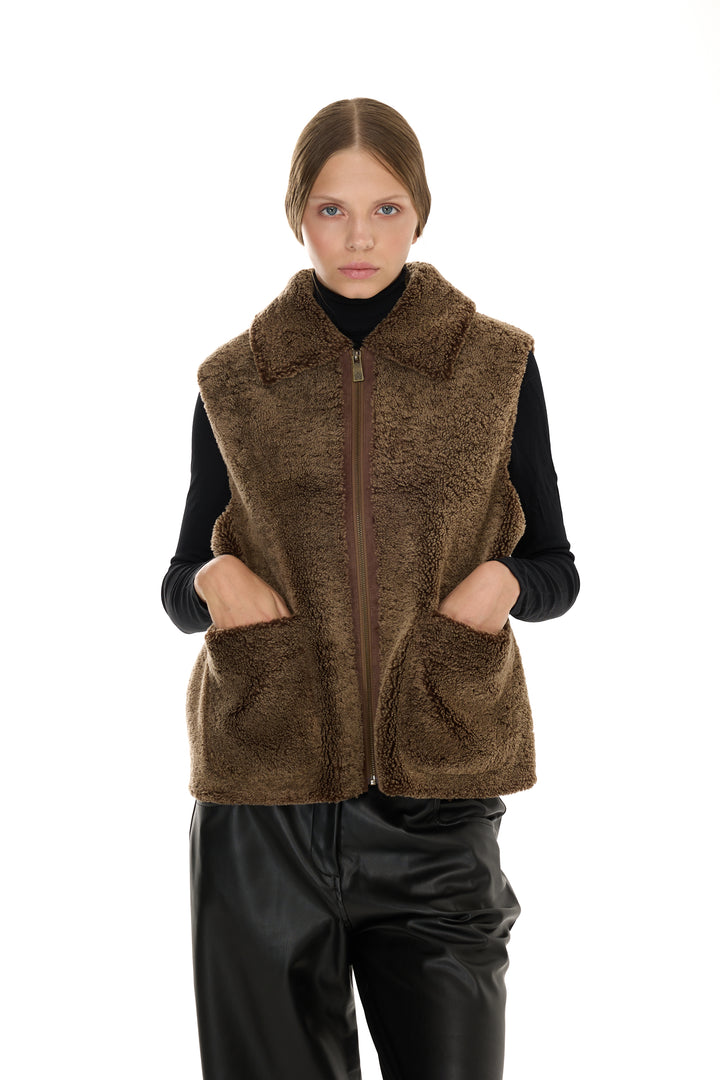 CAMEL Merino Lamb Vest