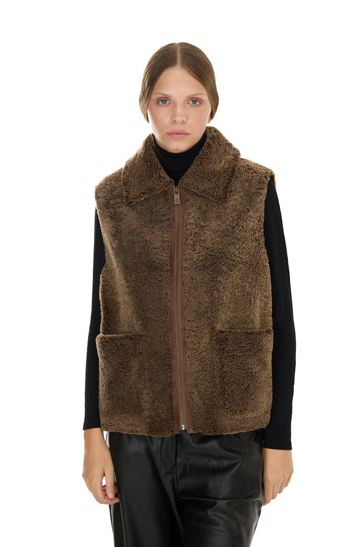 CAMEL Merino Lamb Vest