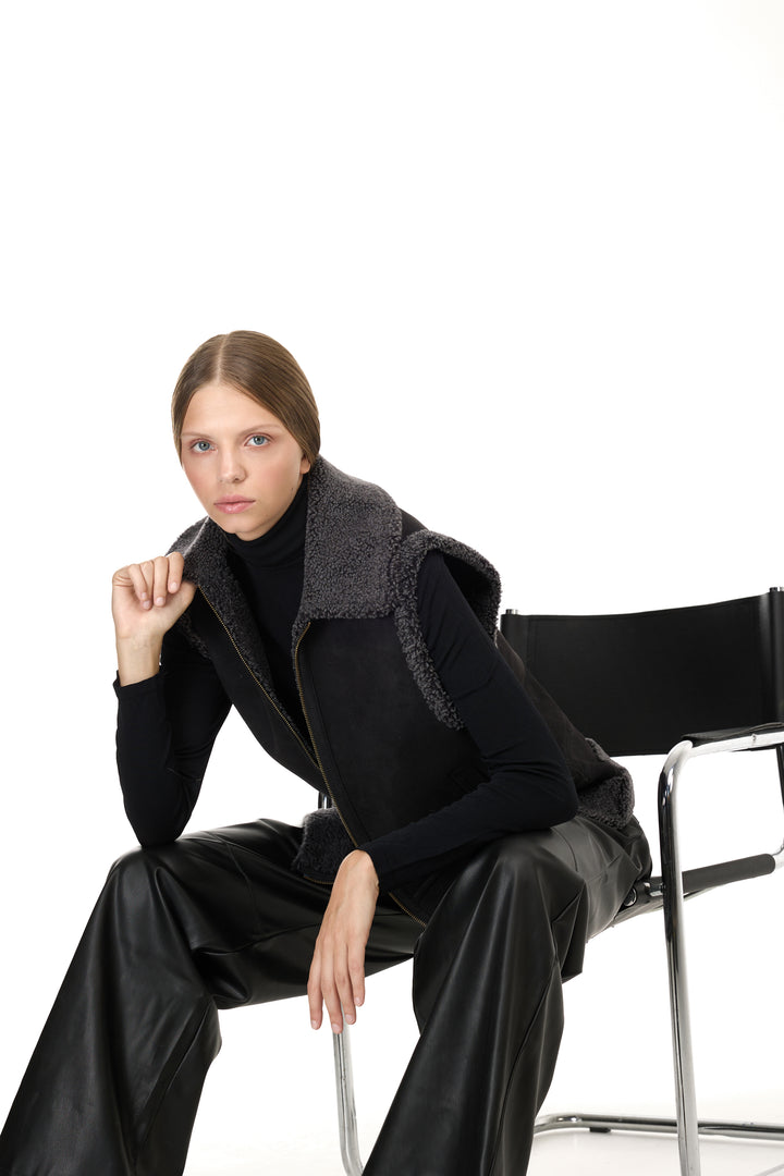 GREY Merino Lamb Vest