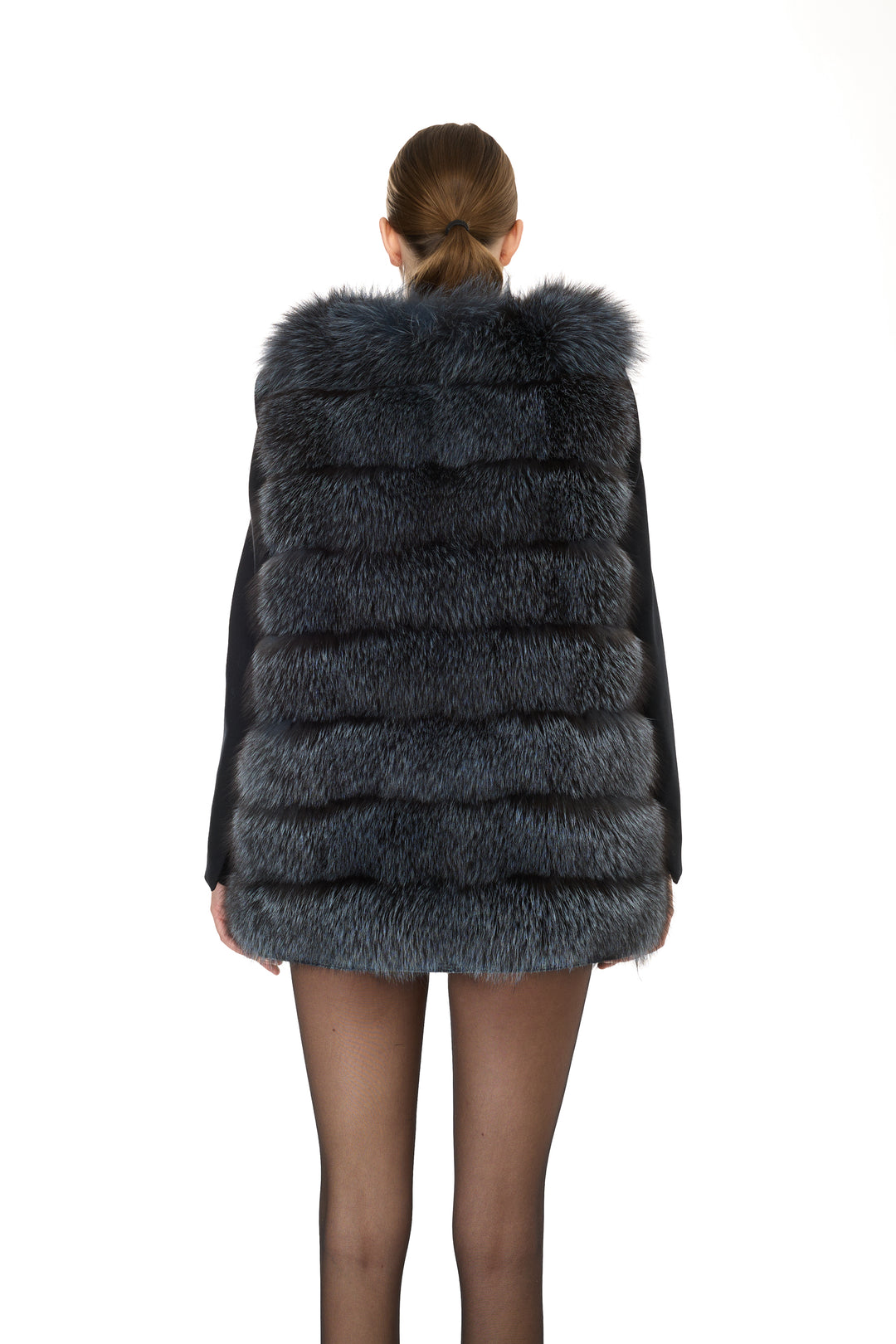 Silver Fox & Denim Vest – Sky Blue